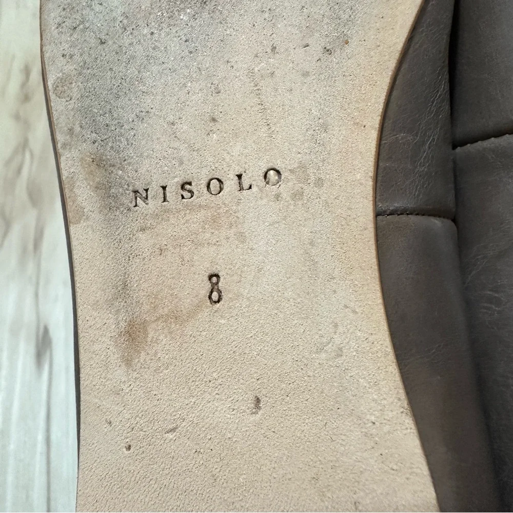Nisolo Dove Grey Ava Ballerina‎ Leather Flat Size 8 - Picture 7 of 9